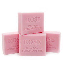 Load image into Gallery viewer, 4x 100g Plant Oil Soap - Rose Scent - Pure Natural-0