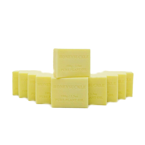 10x 100g Plant Oil Soap Honeysuckle Scent - Pure Vegetable Base - Aurascent