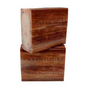 10x 100g Plant Oil Soap Patchouli Scent - Pure Natural Vegetable Base-2