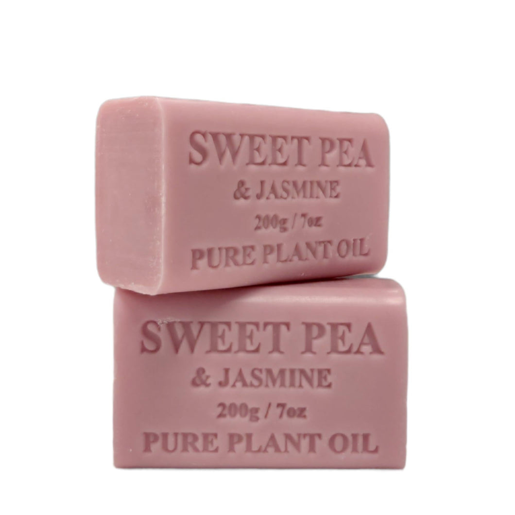 2x 200g Plant Sweet Pea & Jasmine Scent Soap-0