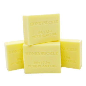 4x 100g Plant Oil Soap Honeysuckle Scent Pure Vegetable Base Bar Australian - Aurascent