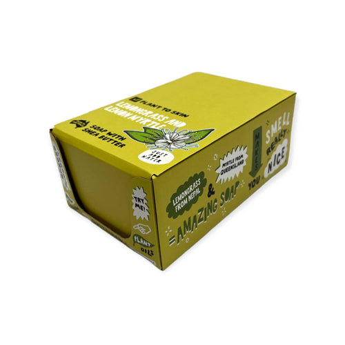 4x 100g Plant Oil Soap Lemongrass and Myrtle Scent - Pure Natural Vegetable Bar-0