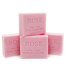 Load image into Gallery viewer, 4x 100g Plant Oil Soap - Rose Scent - Pure Natural-0
