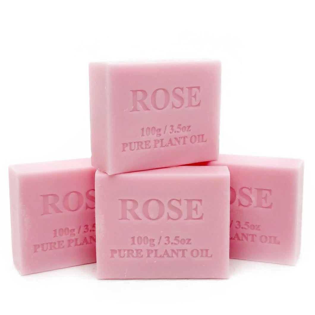 4x 100g Plant Oil Soap - Rose Scent - Pure Natural-0