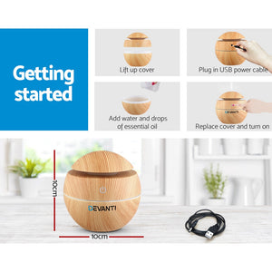 130ml Aromatherapy Diffuser with LED Light -1