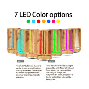 200ml Cylinder Essential Oil Aroma Diffuser with Remote-5