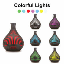 Load image into Gallery viewer, Essential Oil Aroma Diffuser - 400ml Remote Dark Wood Ultrasonic Mist Humidifier-2
