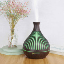 Load image into Gallery viewer, Essential Oil Aroma Diffuser - 400ml Remote Dark Wood Ultrasonic Mist Humidifier-3
