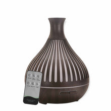 Load image into Gallery viewer, Essential Oil Aroma Diffuser - 400ml Remote Dark Wood Ultrasonic Mist Humidifier-0
