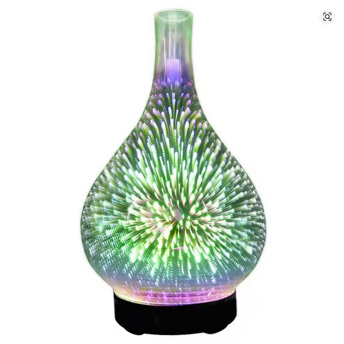 100ml Essential Oil Aroma Diffuser Mirror 3D Fireworks, Aromatherapy, Humidifier-0