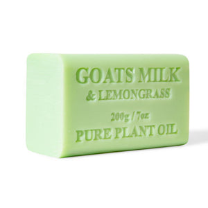 2x 200g Goats Milk Soap Bars Lemongrass Scent Pure Natural Australian Skin Care - Aurascent