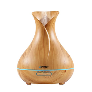 400ml 4 in 1 Aroma Diffuser with remote control - Light Wood-0