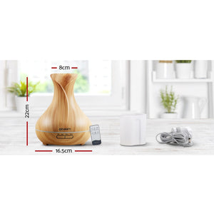 400ml 4 in 1 Aroma Diffuser with remote control - Light Wood-1