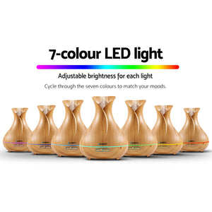 400ml 4 in 1 Aroma Diffuser with remote control - Light Wood-4