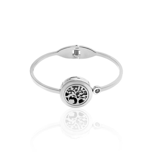 Tree Essential Oil Diffuser Bangle FBR044SR - Aurascent