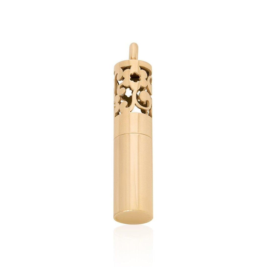 Flower Aromatherapy Cylinder Necklace FEP001RE - Aurascent