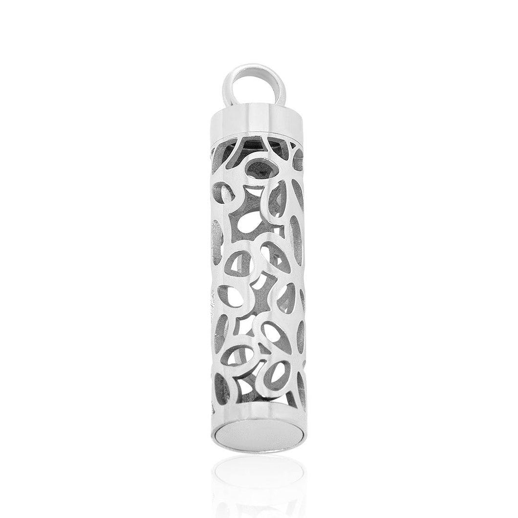 Flower Aromatherapy Cylinder Necklace FEP002SR - Aurascent