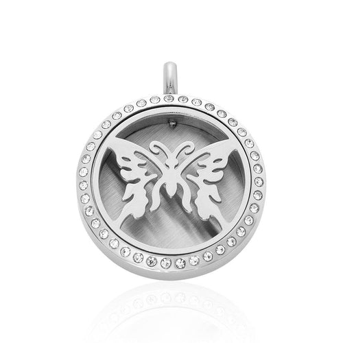 Butterfly Essential Oil Diffuser Locket Pendant FEP011ZA - Aurascent