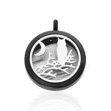 Load image into Gallery viewer, Night Owl Essential Oil Diffuser Locket Pendant FEP014BL - Aurascent

