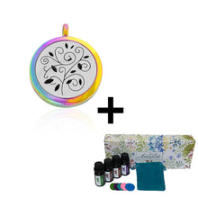 Load image into Gallery viewer, Branch and Leaves Locket Pendant and four essential oils - Super Deal
