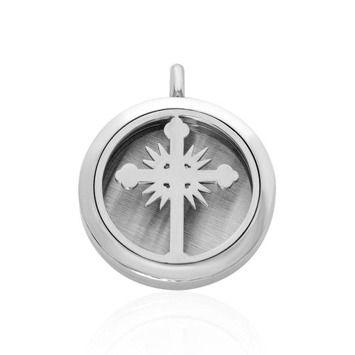 Cross Essential Oil Diffuser Locket Pendant FEP017SR - Aurascent