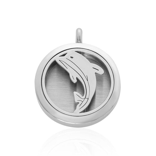 Dolphin Diffuser Locket Pendant FEP020SR - Aurascent