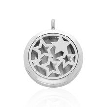 Load image into Gallery viewer, Stars Essential Oil Diffuser Locket Pendant FEP021SR - Aurascent
