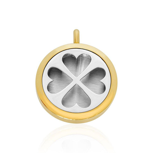 Lucky Clover Locket Diffuser Pendant FEP022GD - Aurascent