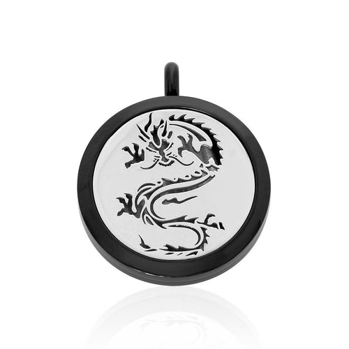 Dragon Essential Oil Diffuser Locket Pendant FEP023BL - Aurascent