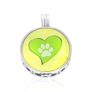 Heart & Paw Essential Oil Pendant FEP027CD - Aurascent