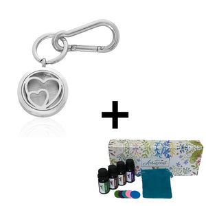 Heart Key Chain & four essential oils gift set - Special Deal