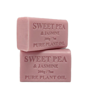 2x 200g Plant Sweet Pea & Jasmine Scent Soap - Aurascent