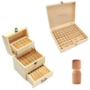 Essential Oils Wood Storage Box - Aurascent